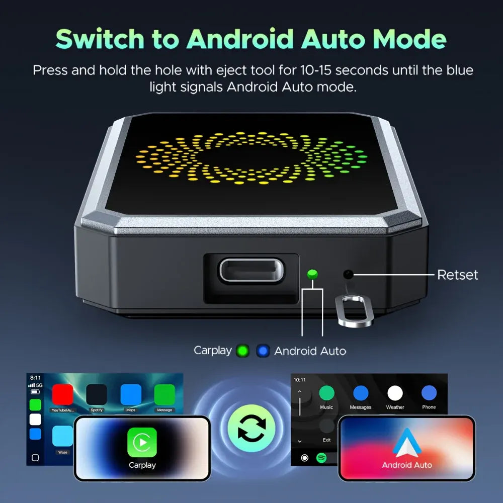 Wireless CarPlay Adapter Auto Media Streaming Display Box