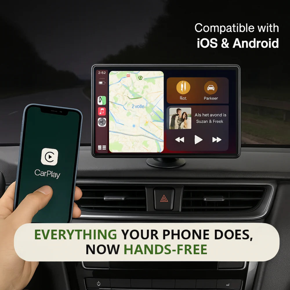 Wireless CarPlay Adapter with Touchscreen Display for Android Auto