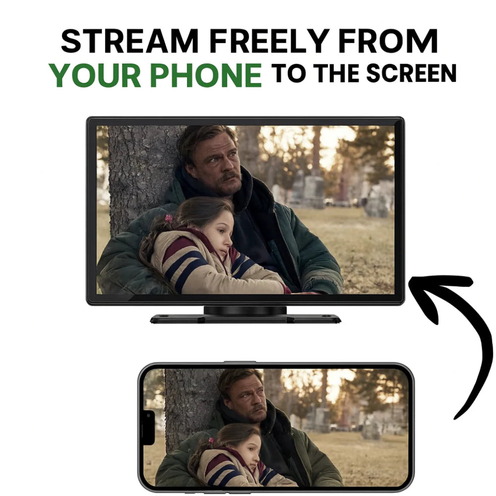 Wireless CarPlay Adapter with Touchscreen Display for Android Auto