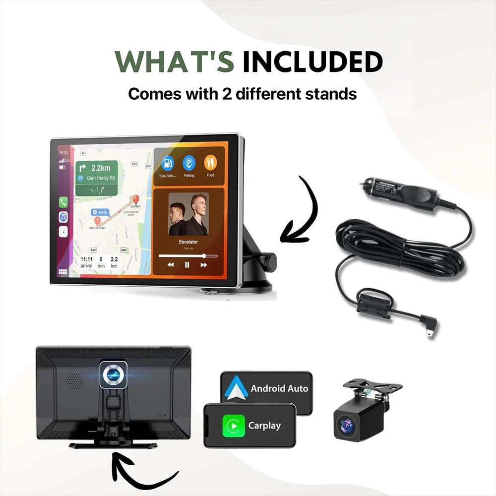 Wireless CarPlay Adapter with Touchscreen Display for Android Auto