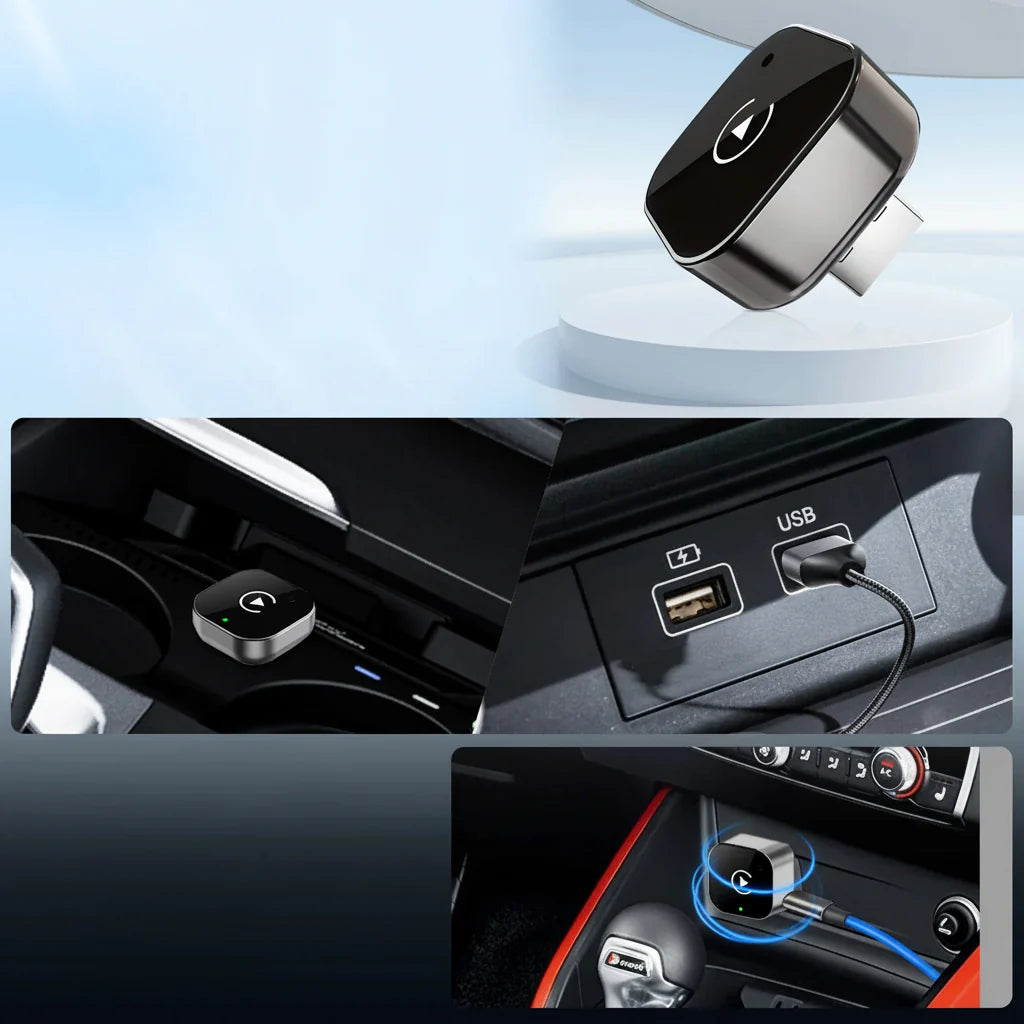 Wireless CarPlay & Android Auto USB Dongle Adapter, Plug-and-Play