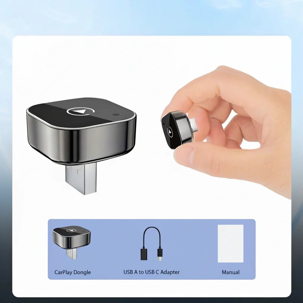 Wireless CarPlay & Android Auto USB Dongle Adapter, Plug-and-Play