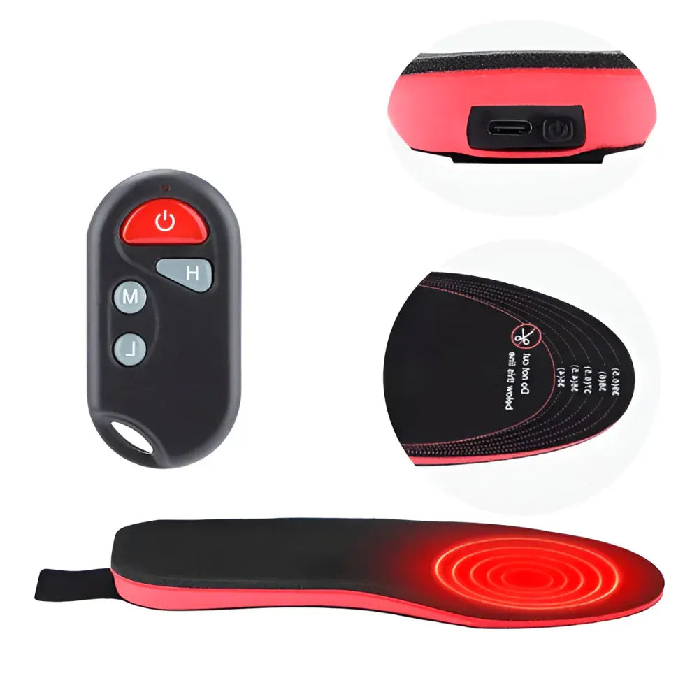 Wireless Electric Heated Insoles for Winter Footwear