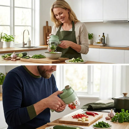 Wireless Electric Kitchen Vegetable Chopper & Food Processor