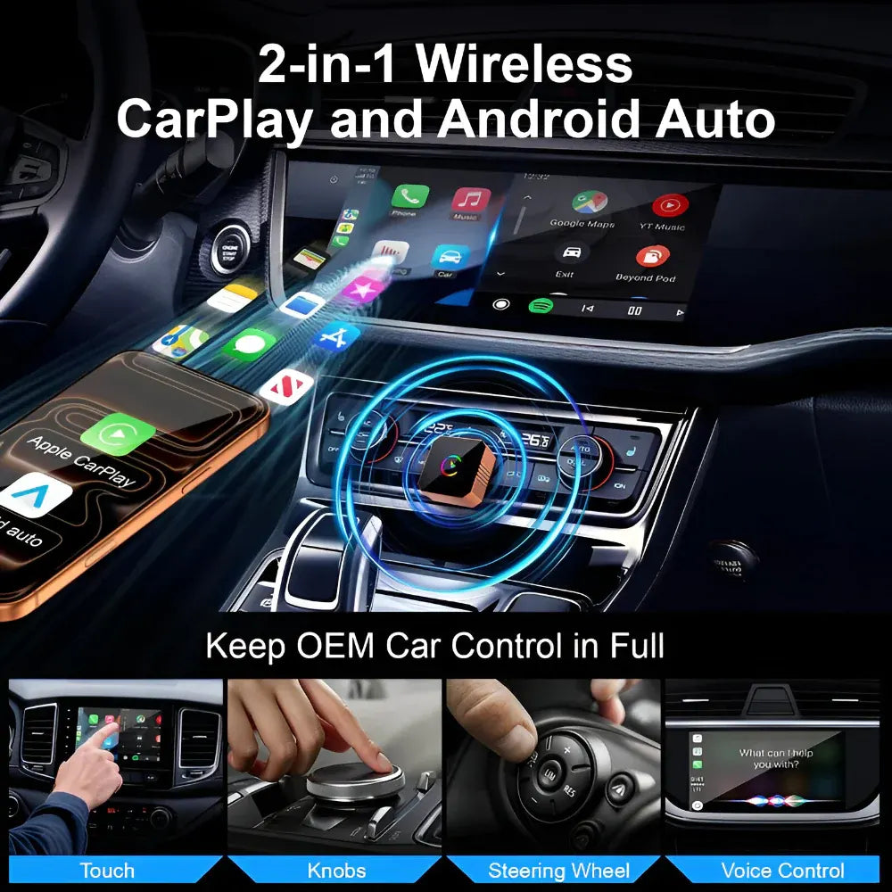 Wireless Mini USB Adapter for Auto CarPlay Connectivity
