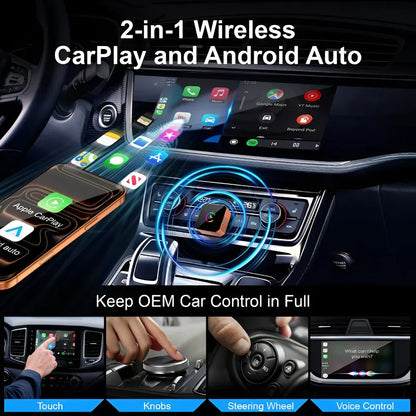 Wireless Mini USB Adapter for Auto CarPlay Connectivity