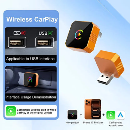 Wireless Mini USB Adapter for Auto CarPlay Connectivity