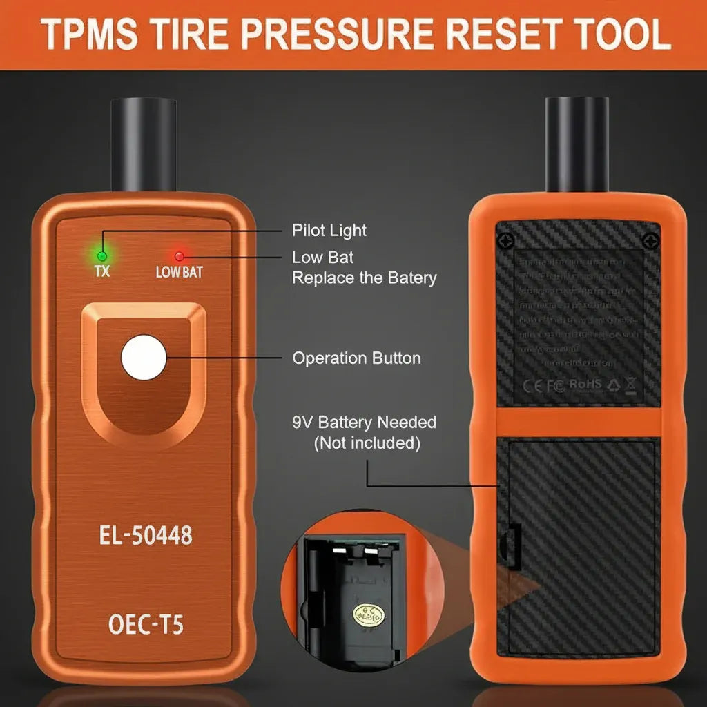 Wireless TPMS Reset Tool - Tire Pressure Sensor Relearn Device
