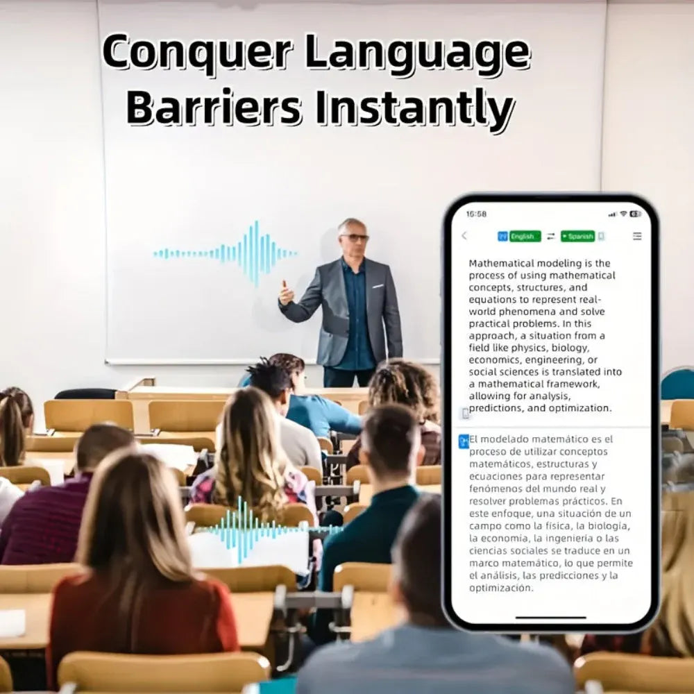 Wireless Translator Earbuds with Noise Cancelling Bluetooth Headset