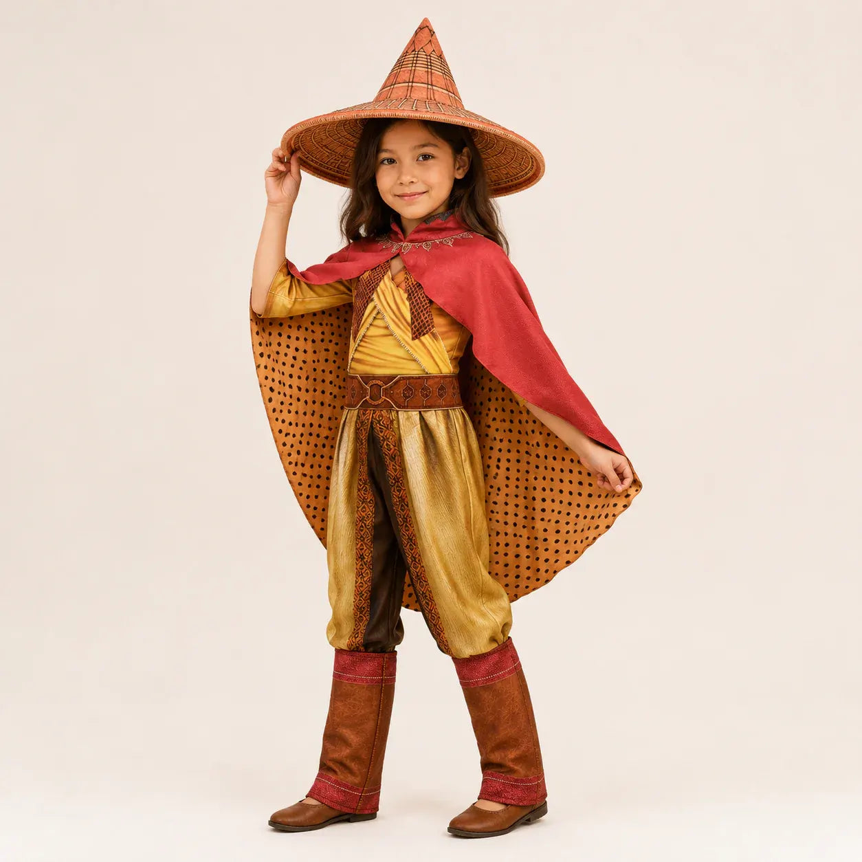 Witch Costume Set with Cape and Hat for Halloween Party