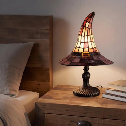 Witch Hat Design Halloween Table Lamp Decor