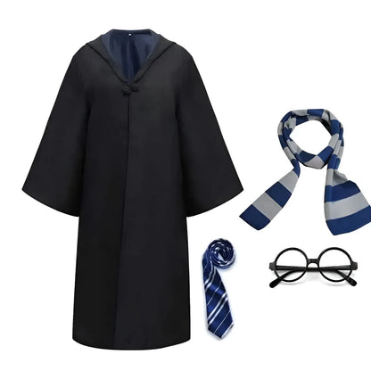 Wizard Robe Halloween Costume Outfit with Cloak