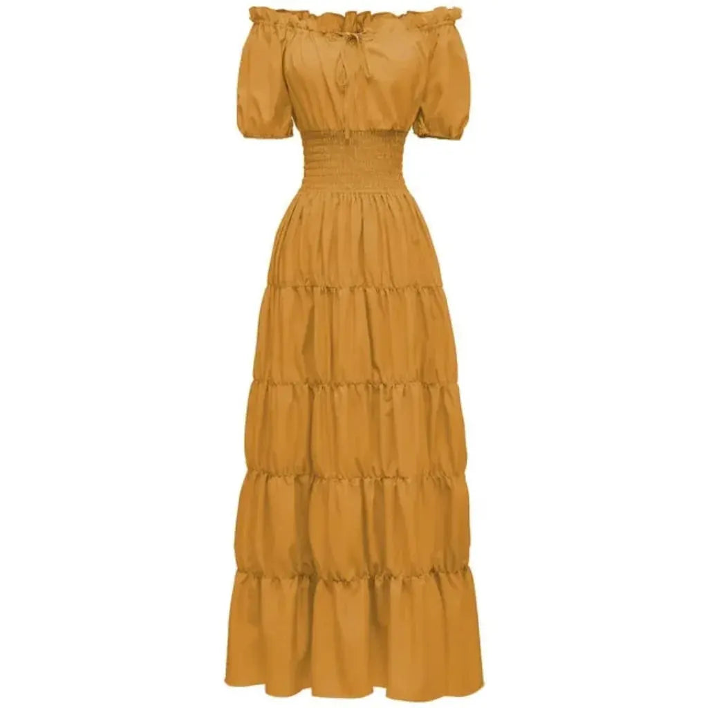 Women's Bohemian Maxi Dress Halloween Costume Outfit