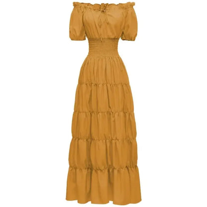 Women's Bohemian Maxi Dress Halloween Costume Outfit