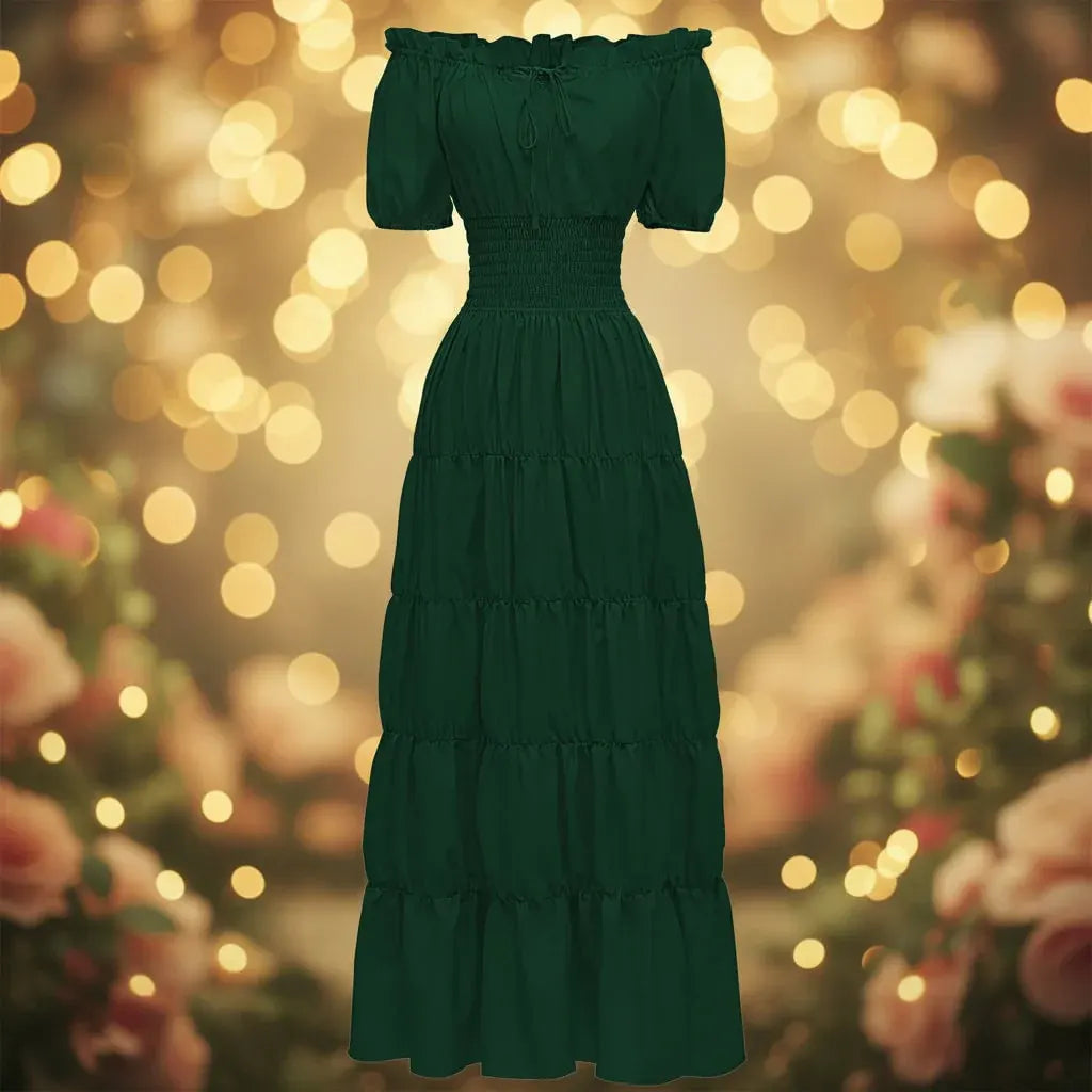 Women's Bohemian Maxi Dress Halloween Costume Outfit