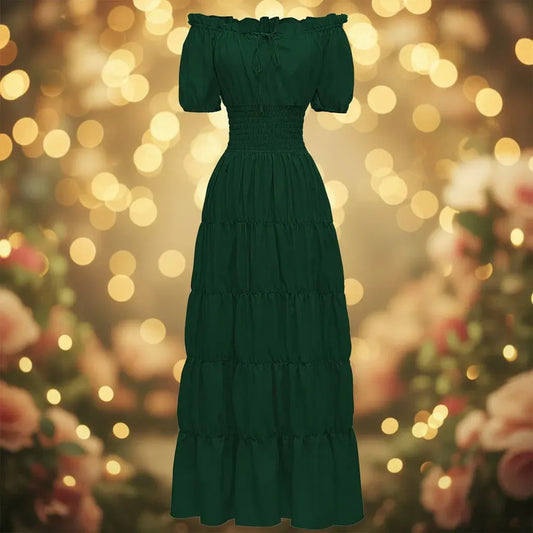 Women's Bohemian Maxi Dress Halloween Costume Outfit