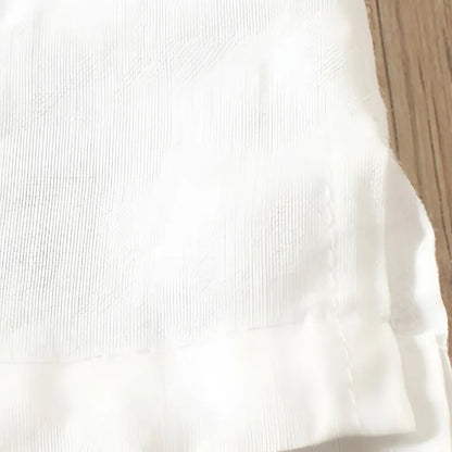 Women's Casual Round Neck Button-Front Blouse with Short Sleeves