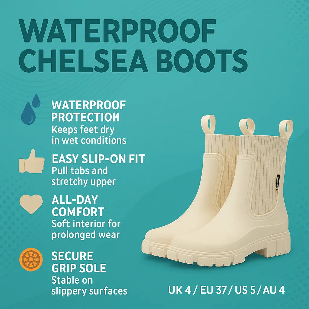 Women's Chelsea Ankle Boots with Grip Sole, Outdoor Ready Design
