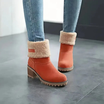 Women's Chunky Heel Winter Boots