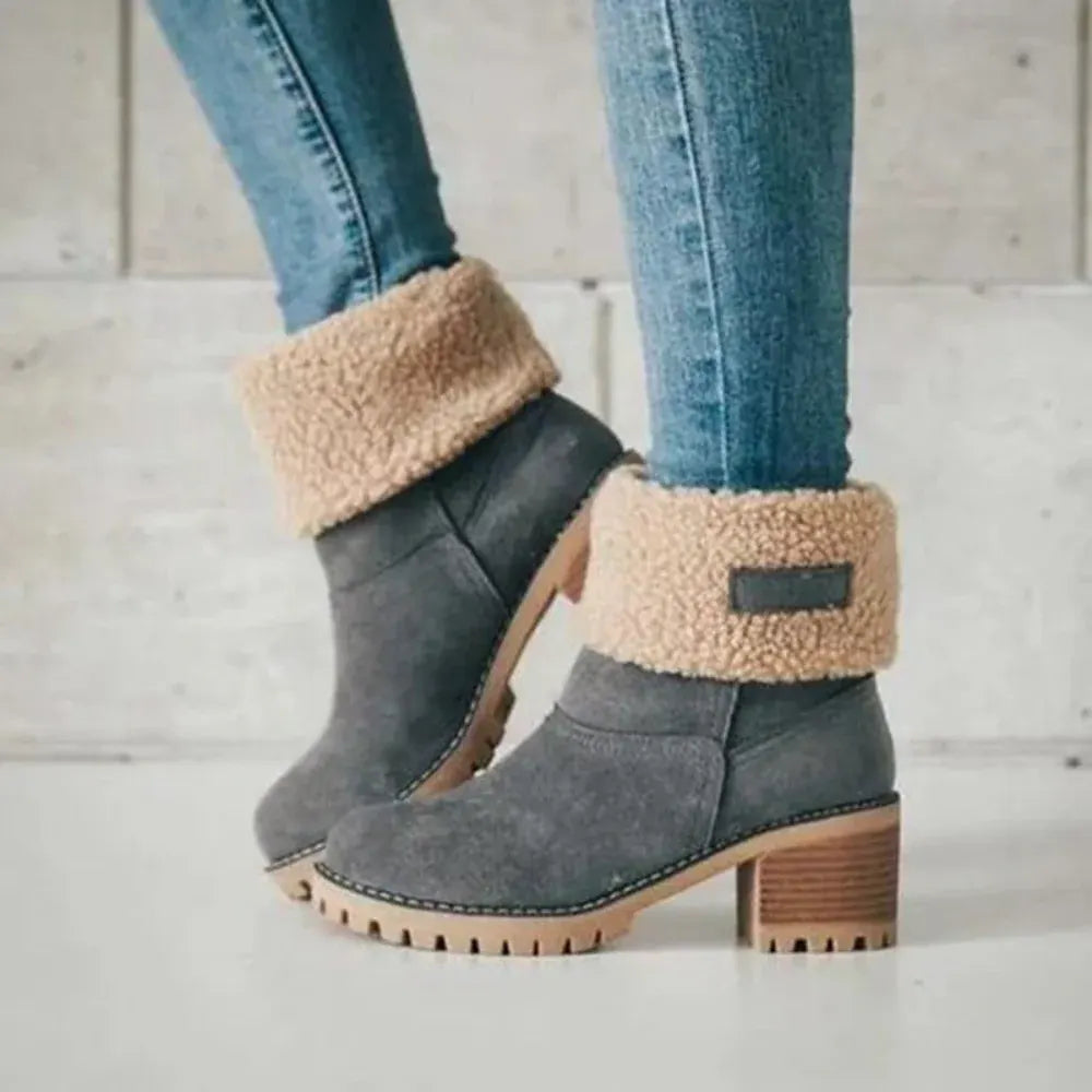 Women's Chunky Heel Winter Boots