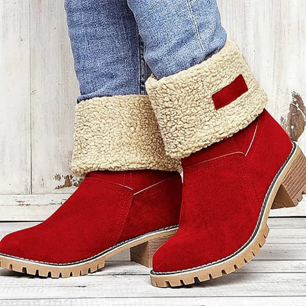 Women's Chunky Heel Winter Boots