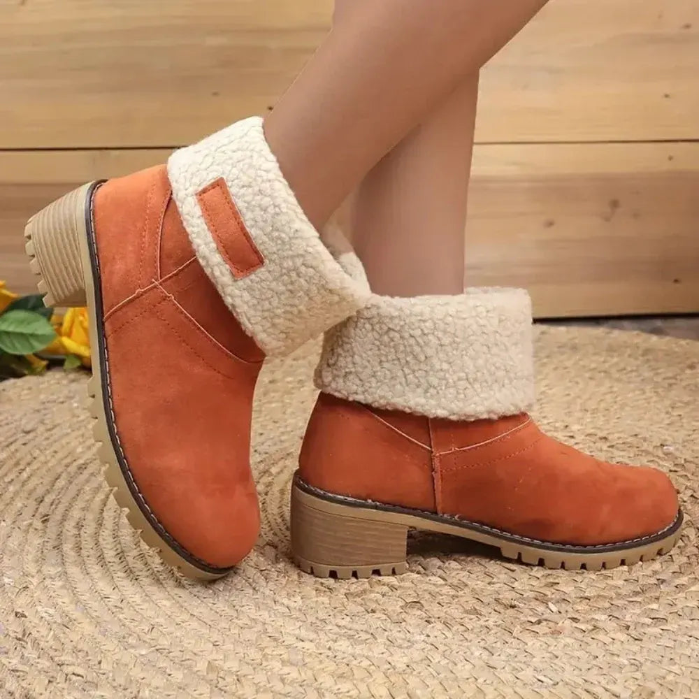Women's Chunky Heel Winter Boots