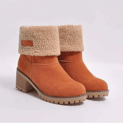 Women's Chunky Heel Winter Boots