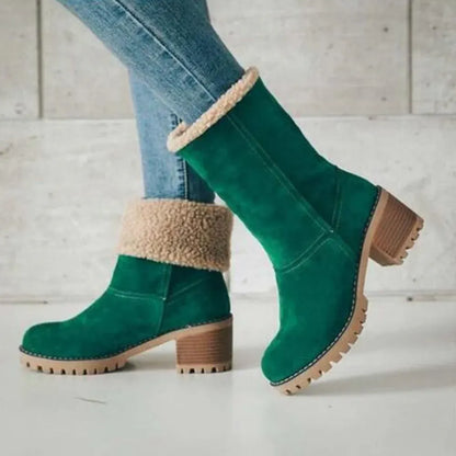 Women's Chunky Heel Winter Boots