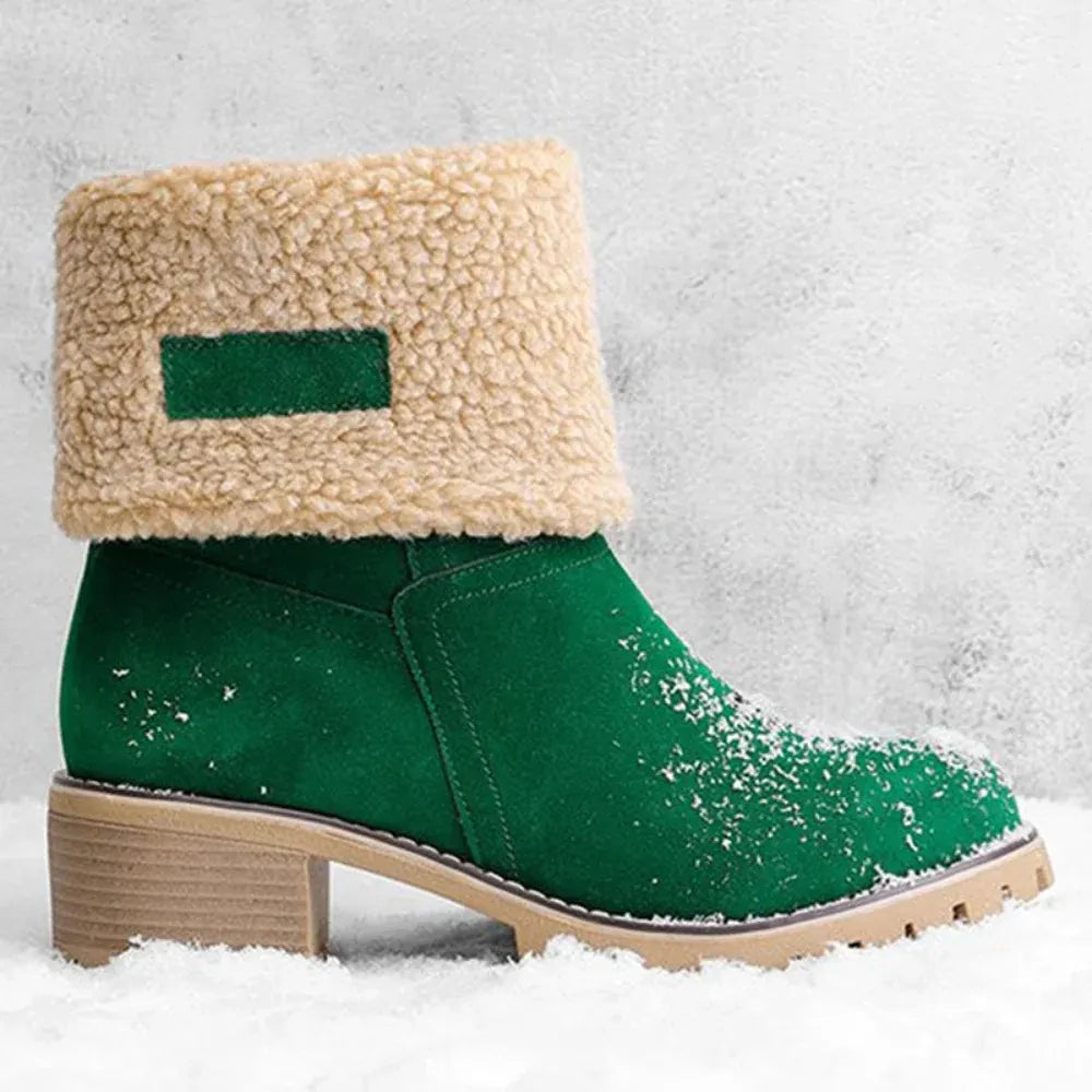 Women's Chunky Heel Winter Boots