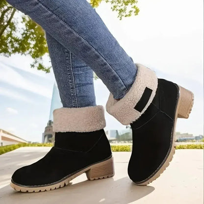 Women's Chunky Heel Winter Boots