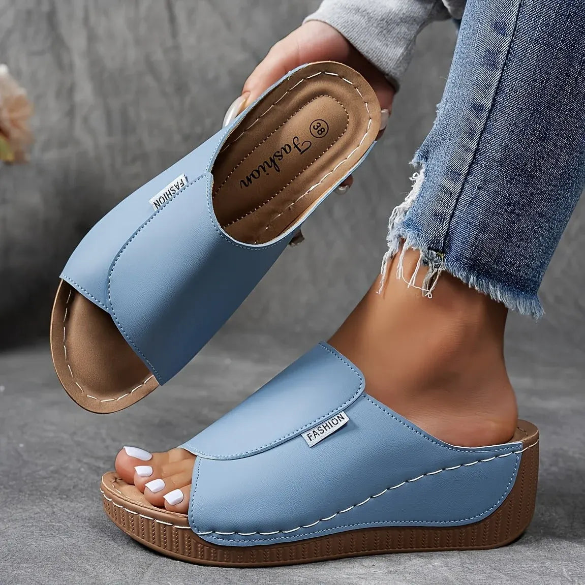 Women's Espadrille Wedge Sandals - Casual Summer Footwear