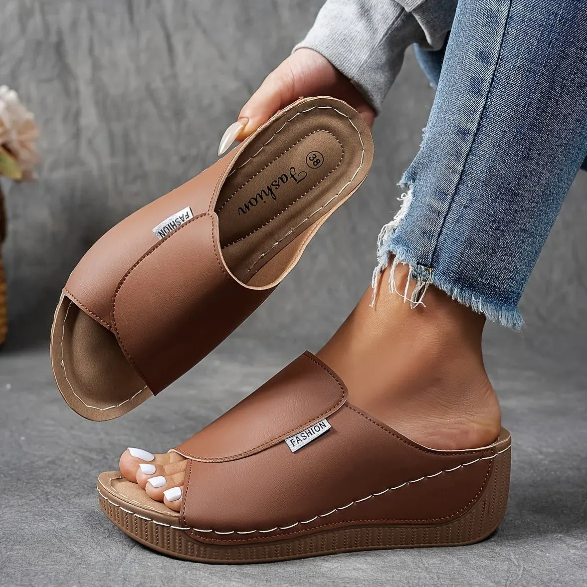 Women's Espadrille Wedge Sandals - Casual Summer Footwear