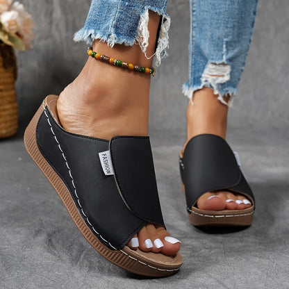 Women's Espadrille Wedge Sandals - Casual Summer Footwear