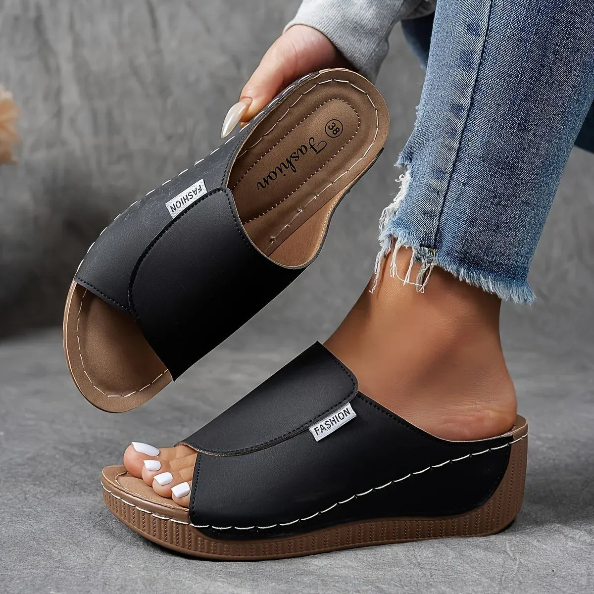 Women's Espadrille Wedge Sandals - Casual Summer Footwear