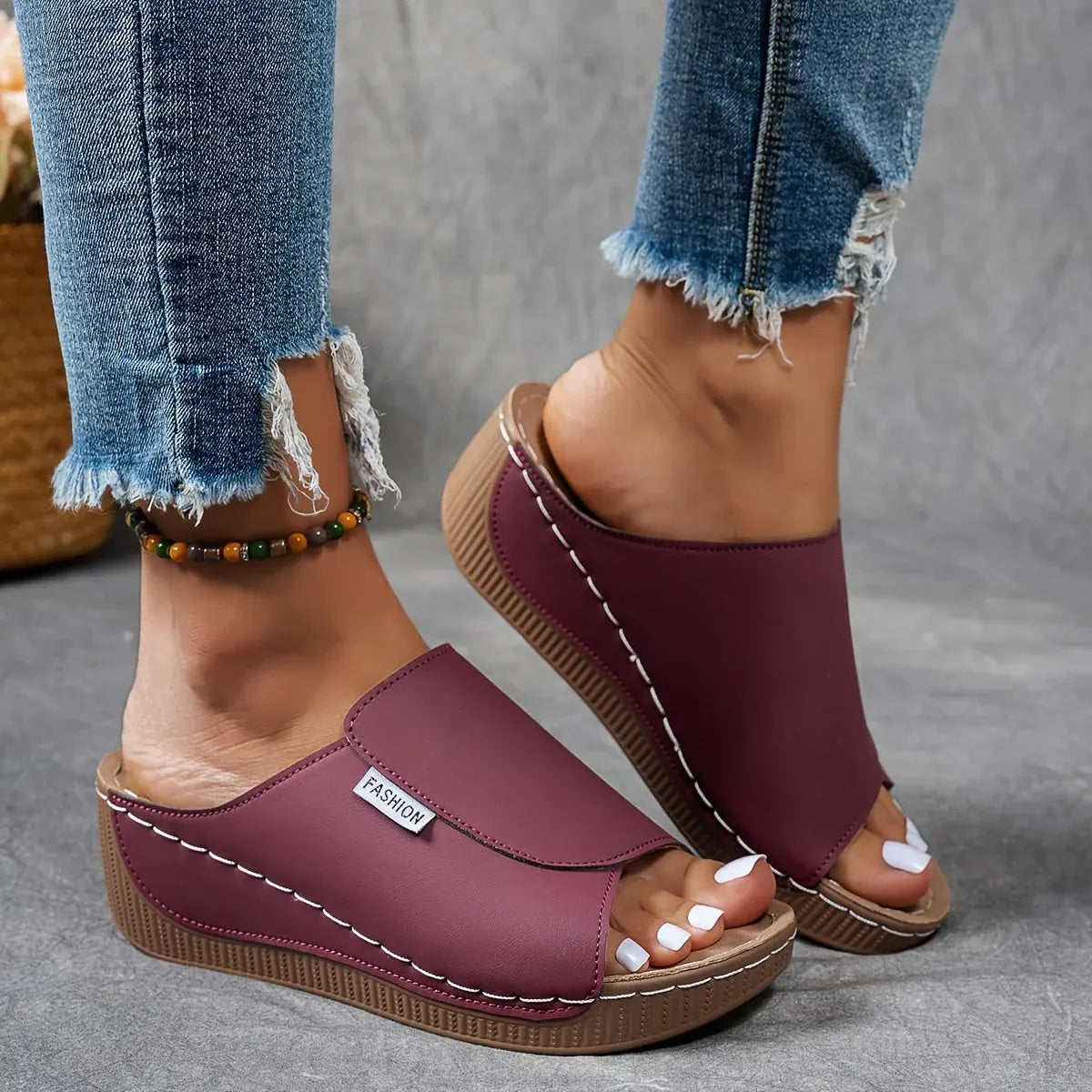 Women's Espadrille Wedge Sandals - Casual Summer Footwear