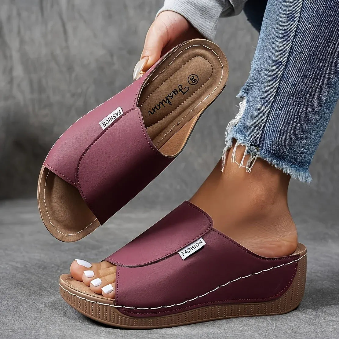 Women's Espadrille Wedge Sandals - Casual Summer Footwear