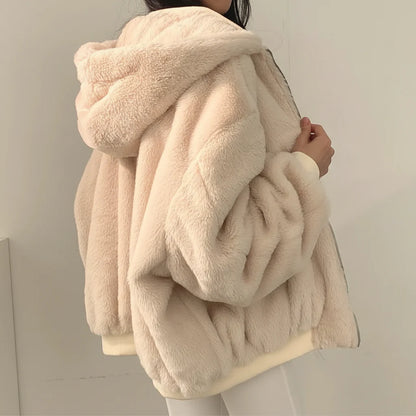 Women's Fleece-Lined Zip-Up Casual Winter Coat
