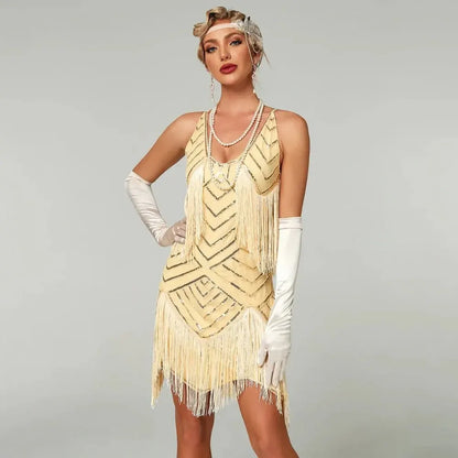 Women's Fringe Flapper Dress Halloween Costume
