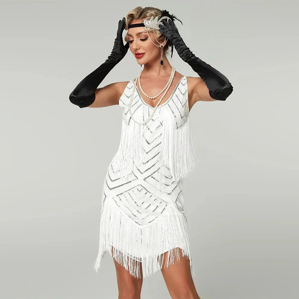 Women's Fringe Flapper Dress Halloween Costume