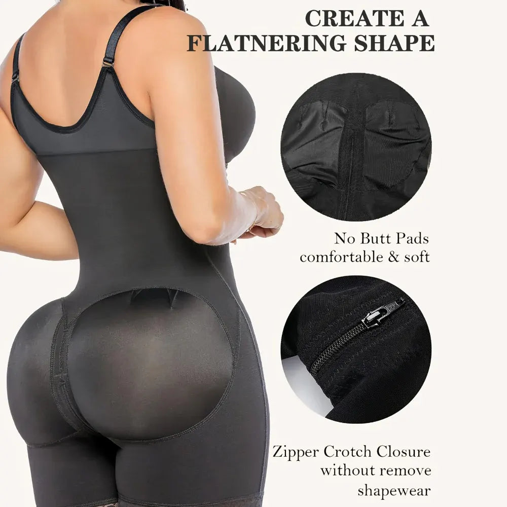 Women's Full Body Shaper Bodysuit Seamless One-Piece Undergarment
