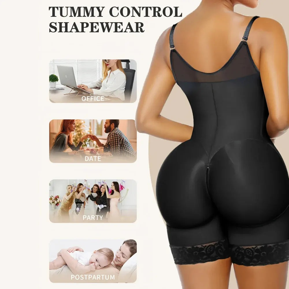 Women's Full Body Shaper Bodysuit Seamless One-Piece Undergarment