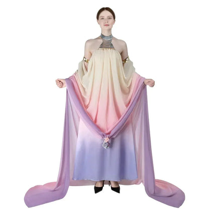 Women's Galaxy Princess Halloween Costume Dress Outfit