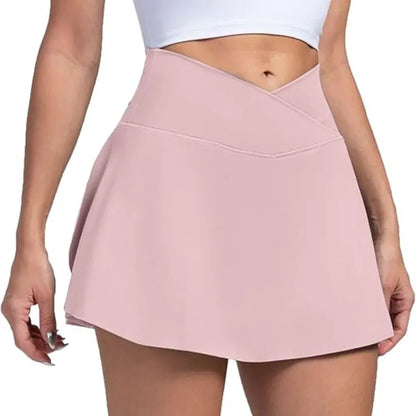Women's High-Waisted Tennis Skort with Pockets for Pickleball