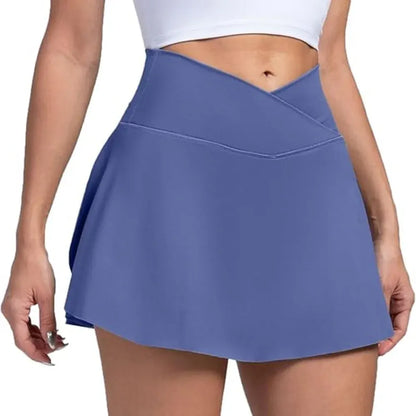 Women's High-Waisted Tennis Skort with Pockets for Pickleball