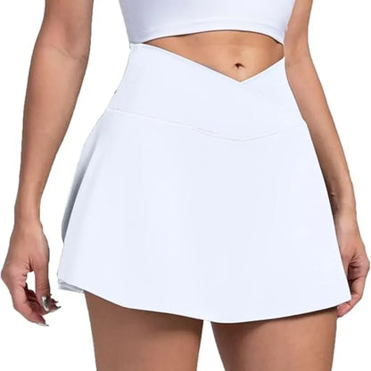 Women's High-Waisted Tennis Skort with Pockets for Pickleball