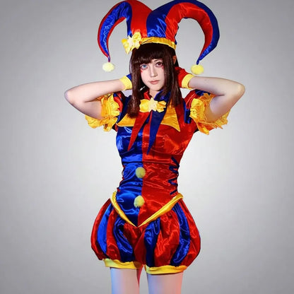 Women's Jester Party Halloween Costume Outfit