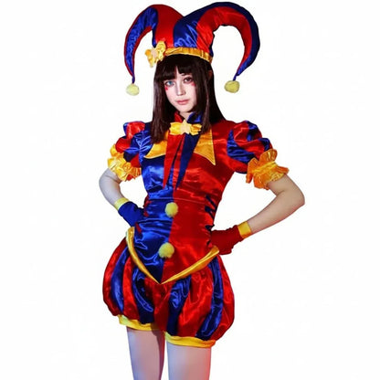 Women's Jester Party Halloween Costume Outfit