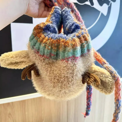 Women's Knitted Reindeer Ear-Flap Winter Beanie Hat