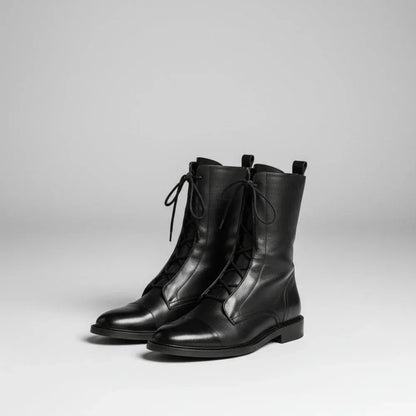 Women's Lace-Up Leather Dress Ankle Booties