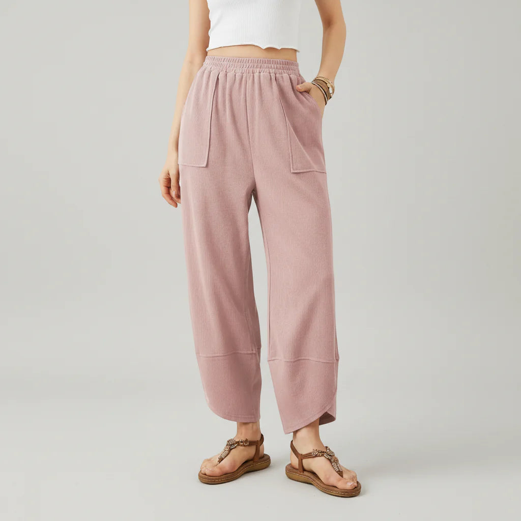 Women's Lightweight Straight-Leg Casual Trousers for Summer
